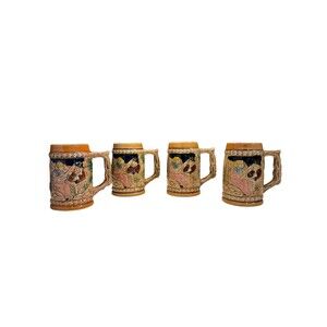 HEIDELBERG SCHLOSS VINTAGE BAVARIAN‎ STYLE BEER MUG - SET OF 4